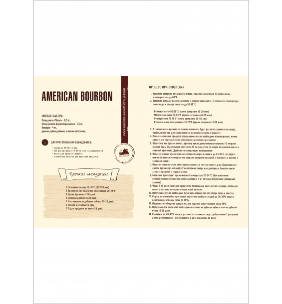Зерновой набор для виски "American Bourbon"